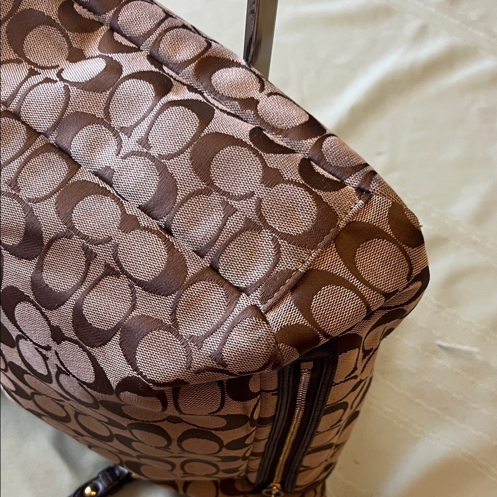 Coach Tan and dark brown Signature Tote - Picture 8 of 13